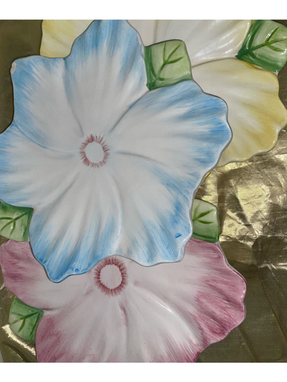 Bombay Co. Flower Fairy Garden Medium Ceramic Pastel Plates